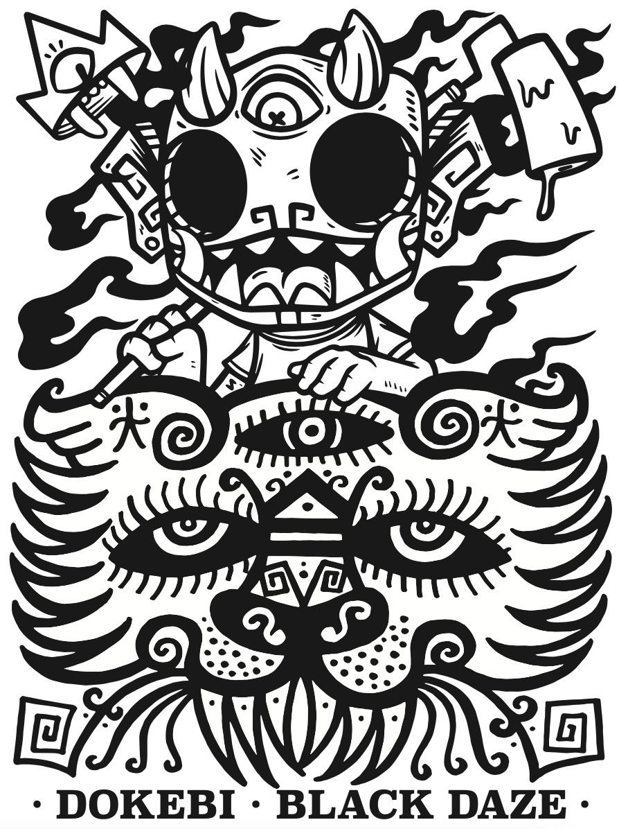 Chris Dokebi X Black Daze Stickers