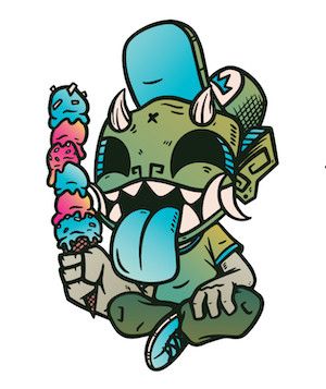 Chris Dokebi Stickers Ice Cream