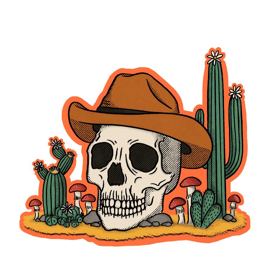 Desert Cowboy Sticker