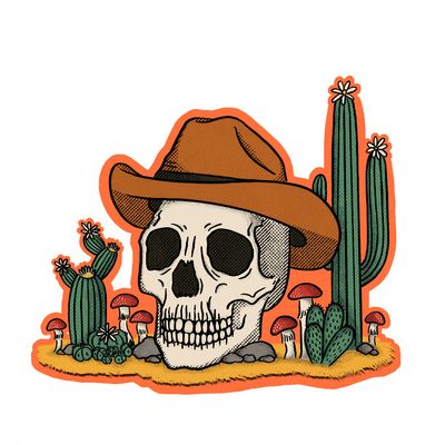Desert Cowboy Sticker