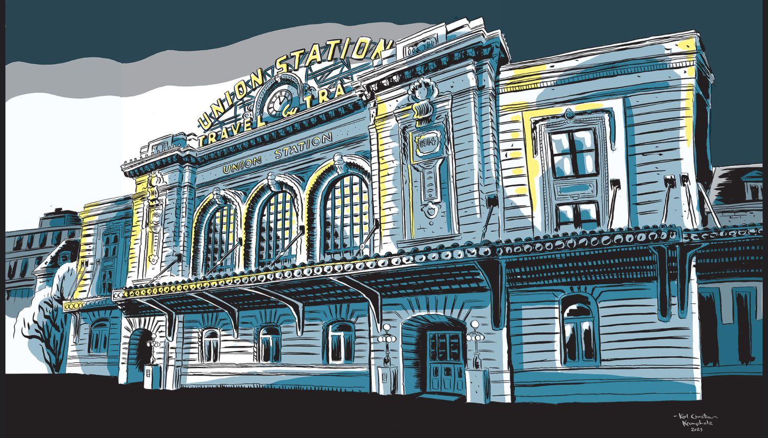 11 x 17 Union Station Illustration By Karl Krumpholz