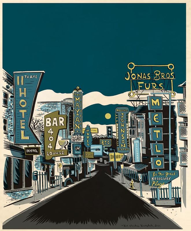 South Broadway Illustration By Karl Krumpholz