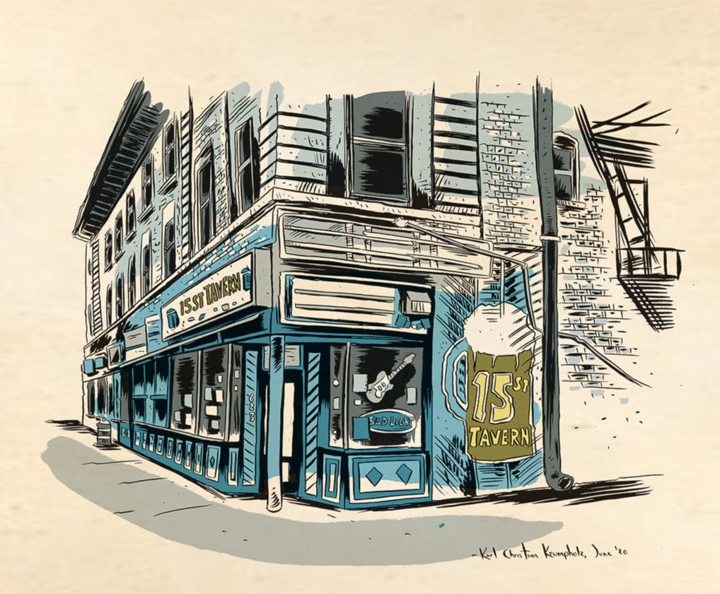 15th Street Tavern Illustration By Karl Krumpholz
