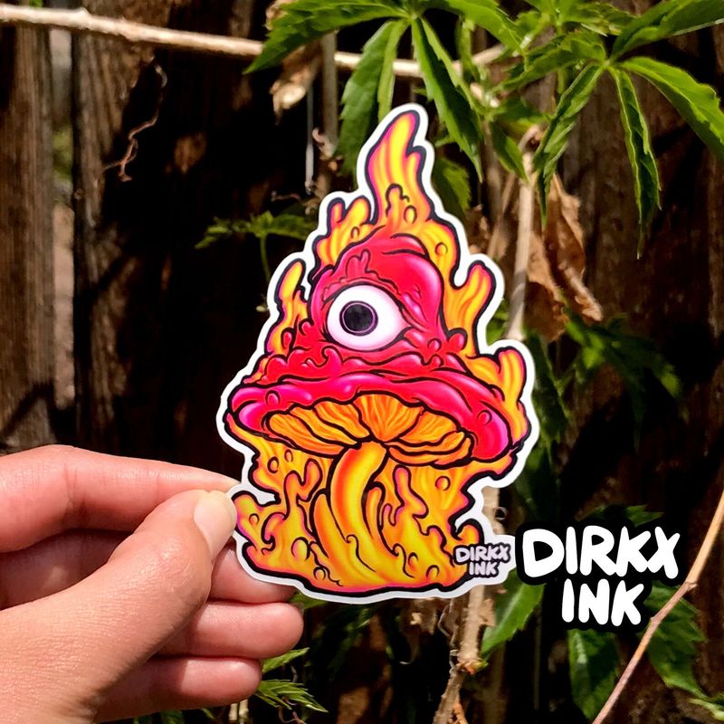 Dirkx Ink - Doom Shroom Sticker
