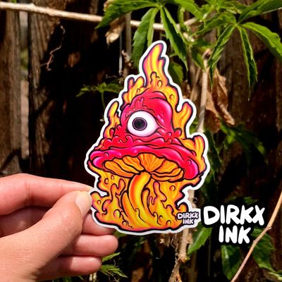 Dirkx Ink - Doom Shroom Sticker