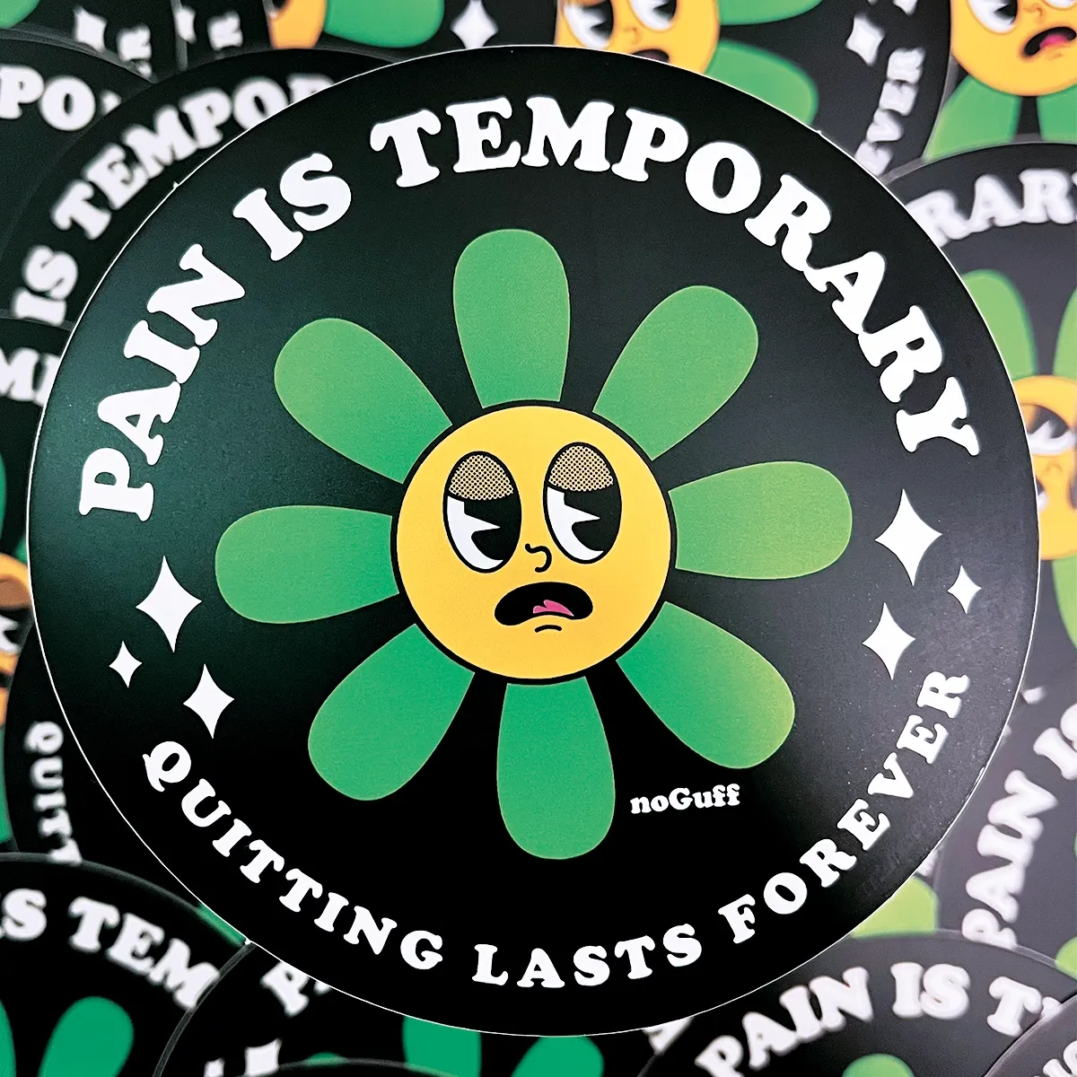 Pain is Temporary Sticker by noGuff