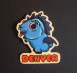 Denver Blue Horse Buttie Sticker by Auberon Design