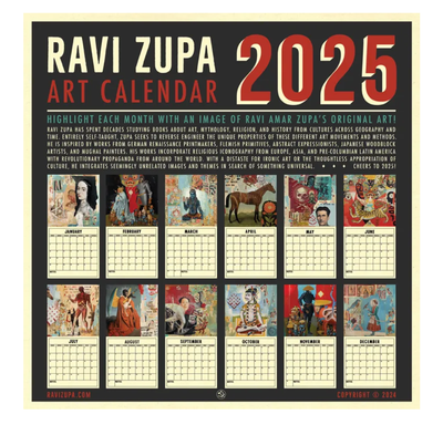 Ravi Zupa 2025 Art Calendar - DISCONTINUED
