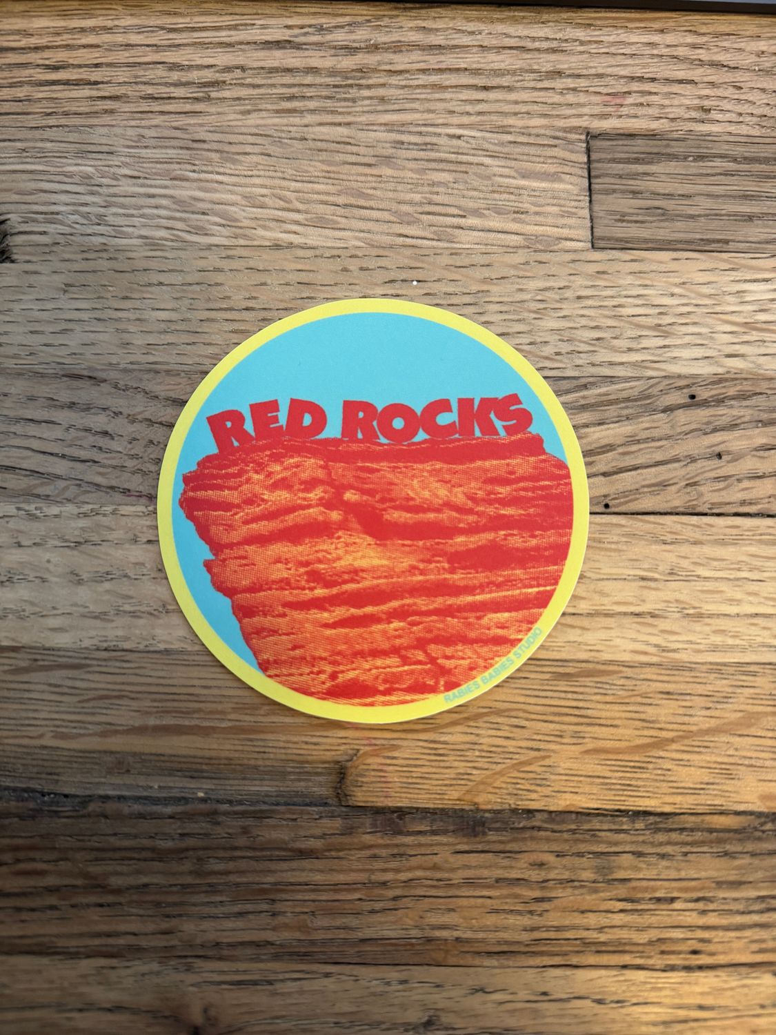 Red Rocks Sticker by Rabies Babies