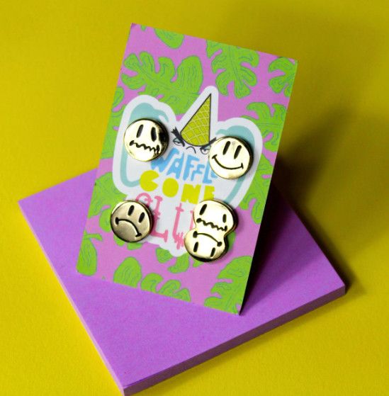 Feeling Faces Quad Set (mirco hard enamel pin)