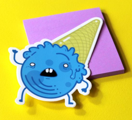 Angry Cone (vinyl sticker)