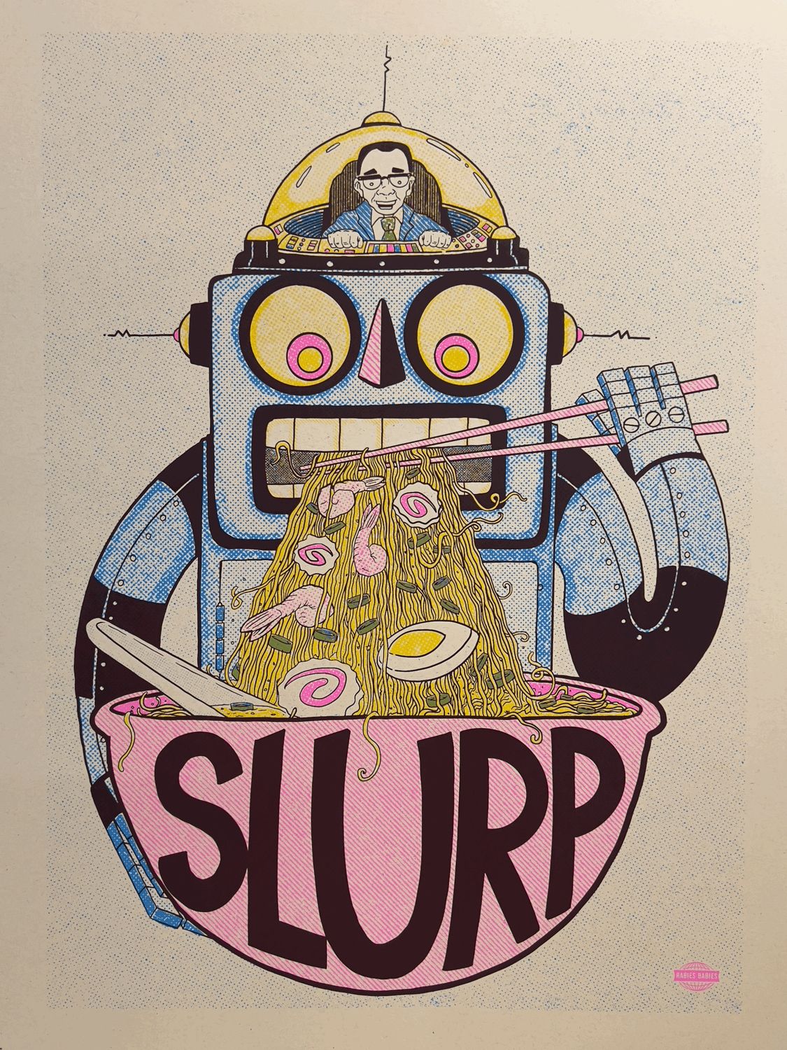 Ramen Robot Sticker by Rabies Babies