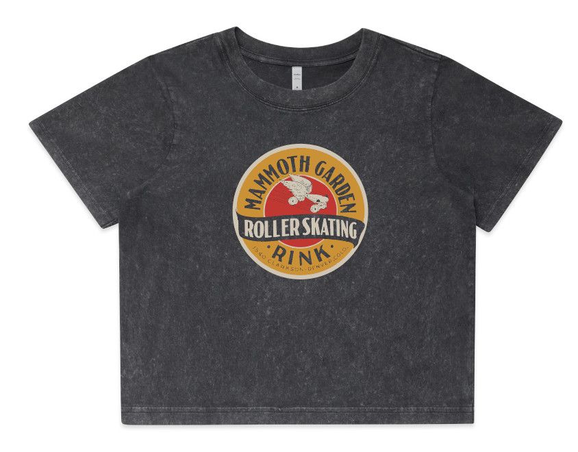 Mammoth Garden Roller Rink Ladies Cropped Tee