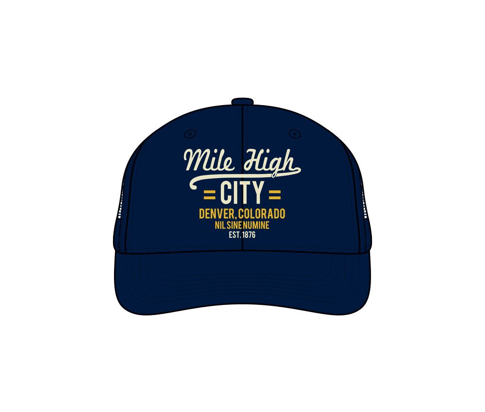 Mile High City Mid Crown , Color: Navy/Stone