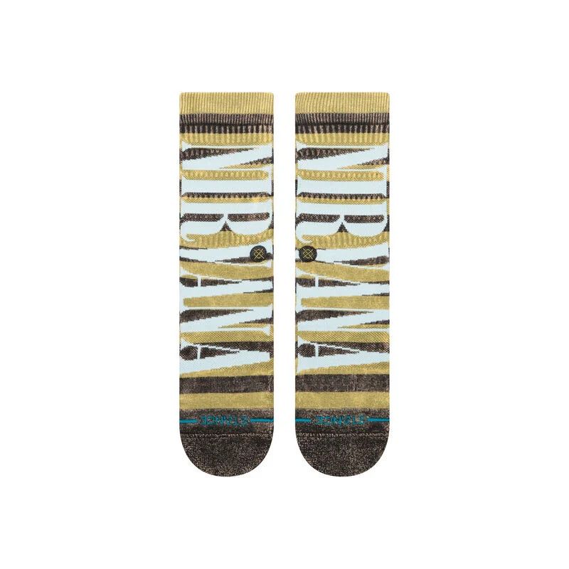 Nirvana x Stance Crew Socks, Color: Green, Size: M