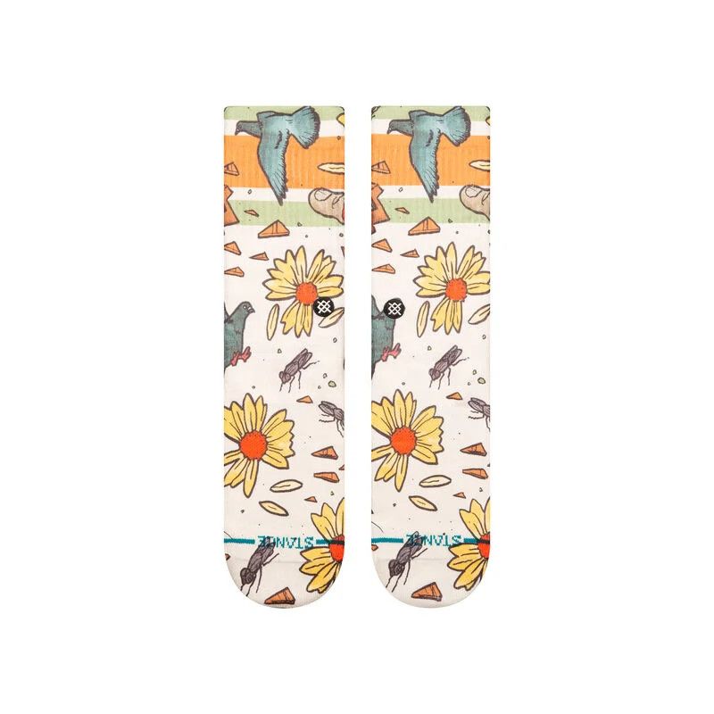 Todd Francis x Stance Crew Socks, Color: Off White, Size: M