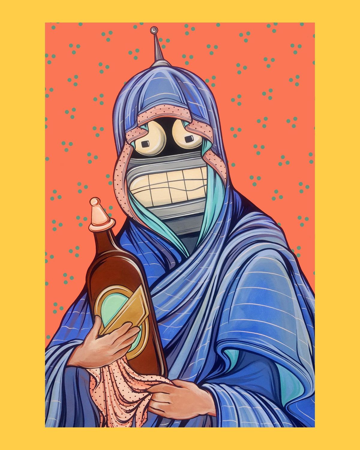 Kaitlin Ziesmer Prints, Title: Devotional Droids Baby Bottle, Size: 8x10