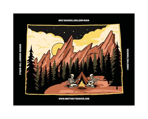 Fridge Magnet Rectangle 2.5&quot; x 3.5&quot;, Color: Skelly Camping