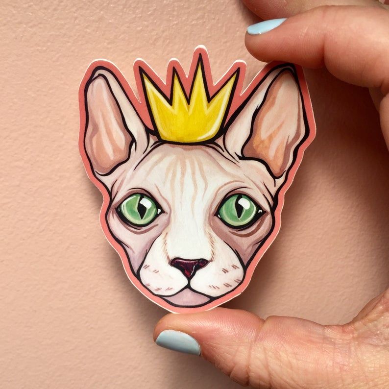 Kaitlin Ziesmer Stickers, Sticker: Royal Cat!