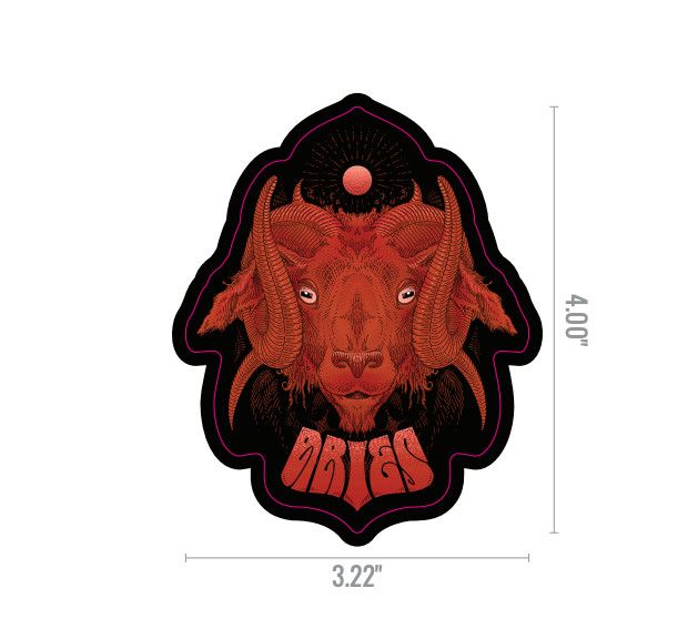 Zodiac Series Stickers by Evan Lorenzen, Sticker: Aries