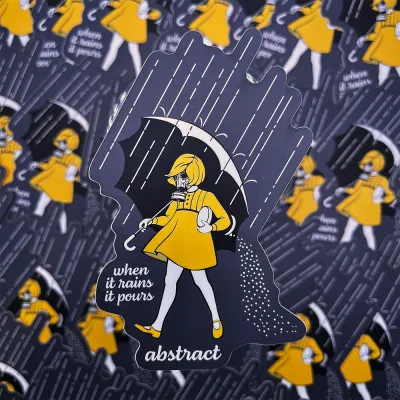 When it Rains Sticker