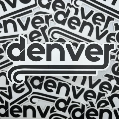 Denver Script Sticker