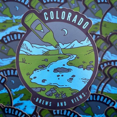 Brews N Views Sticker