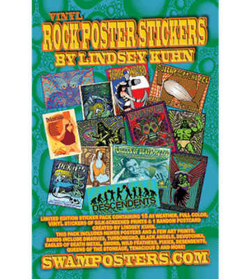 Swamp Co. Rock Poster Stickers Pack