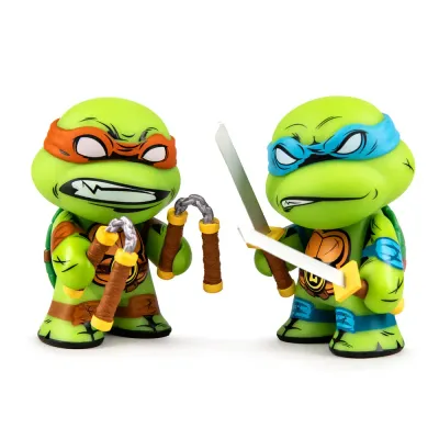 TMNT 3in Vinyl Figures 2 Pack- Leonardo &amp; Michelangelo