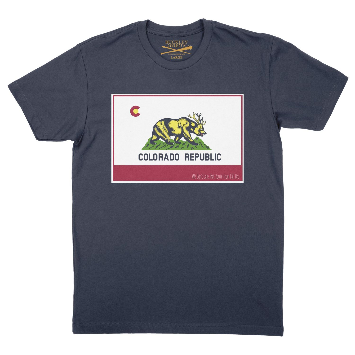 Buckley Omega CO Republic Tee, Color: Navy, Size: Small