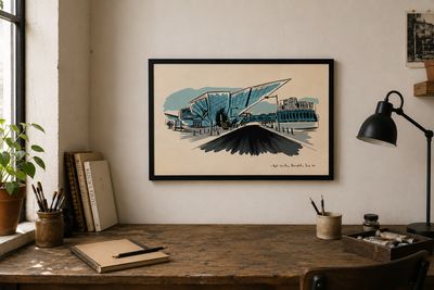 11 x 17 Denver Art Museum Illustration By Karl Krumpholz