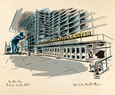 11 x 17 Convention Center Illustration By Karl Krumpholz