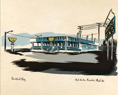 11 x 17 Breakfast King Illustration By Karl Krumpholz