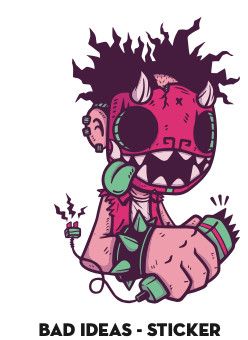 Chris Dokebi Stickers Bad Ideas