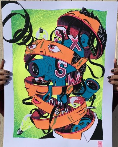 SXSW 18 x 24  by Joe T