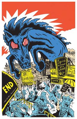 11 x 17 The End Colfax Carousal Illustration By Karl Krumpholz