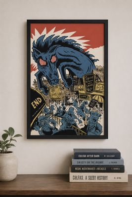 11 x 17 The End Colfax Carousal Illustration By Karl Krumpholz