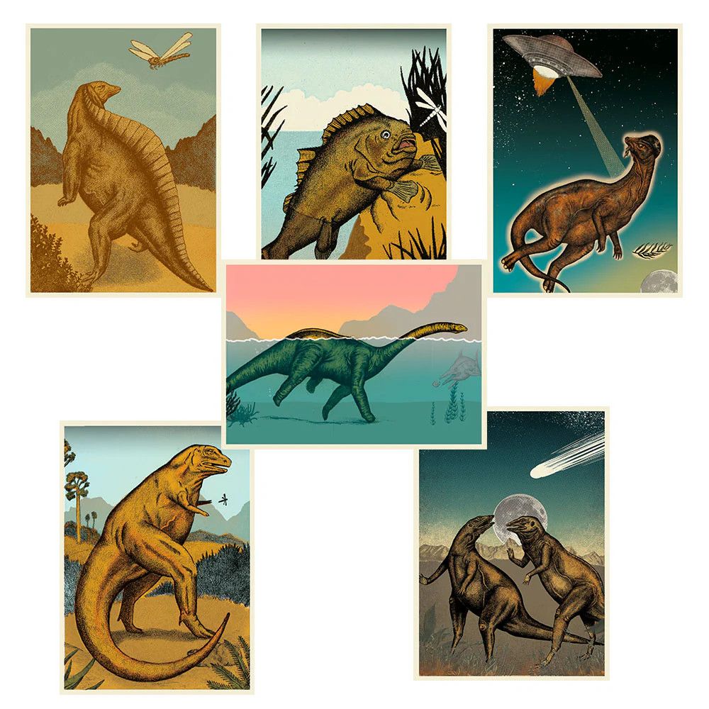 Dino Greeting  Card Set