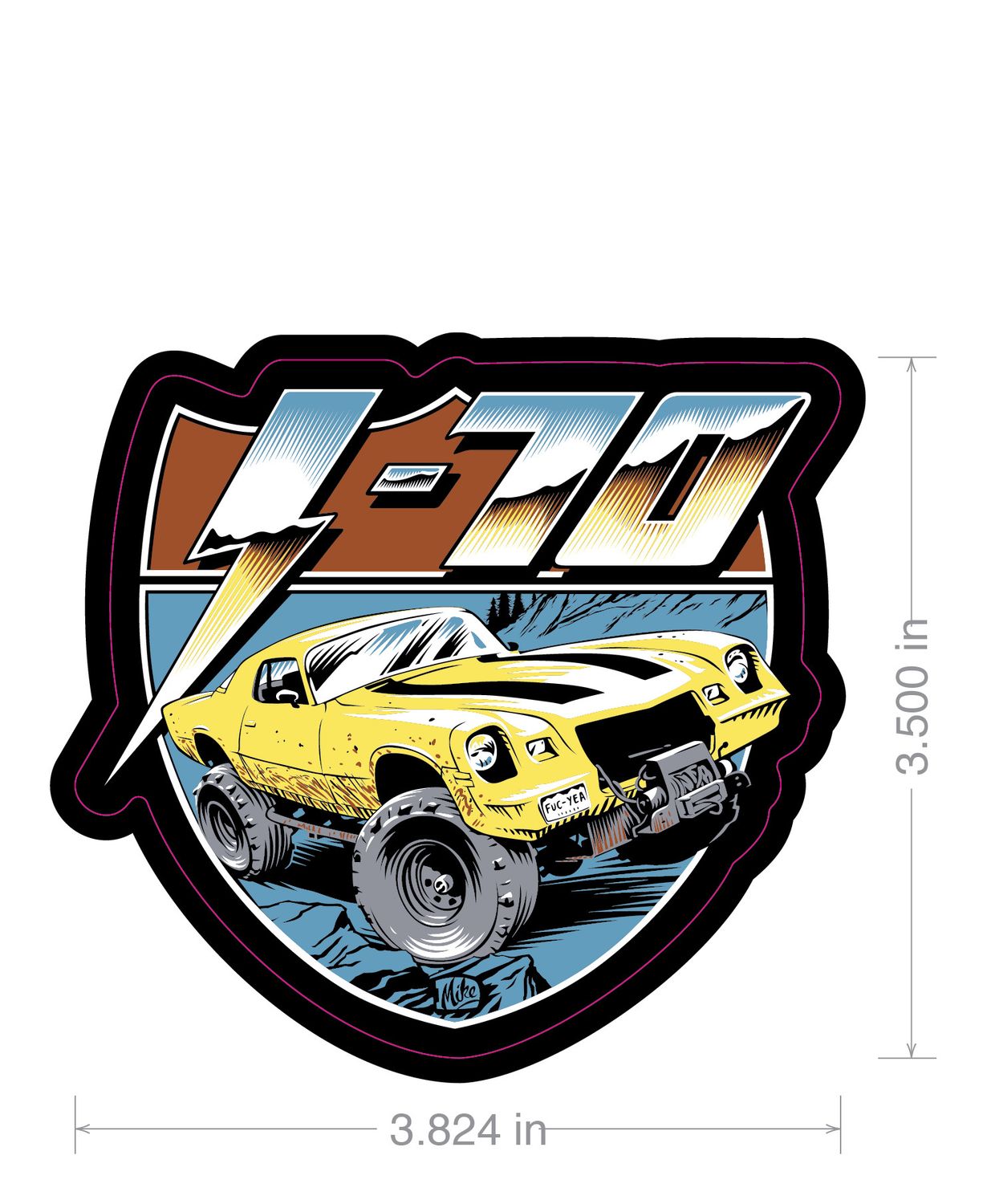 I70 Monster Camero Sticker
