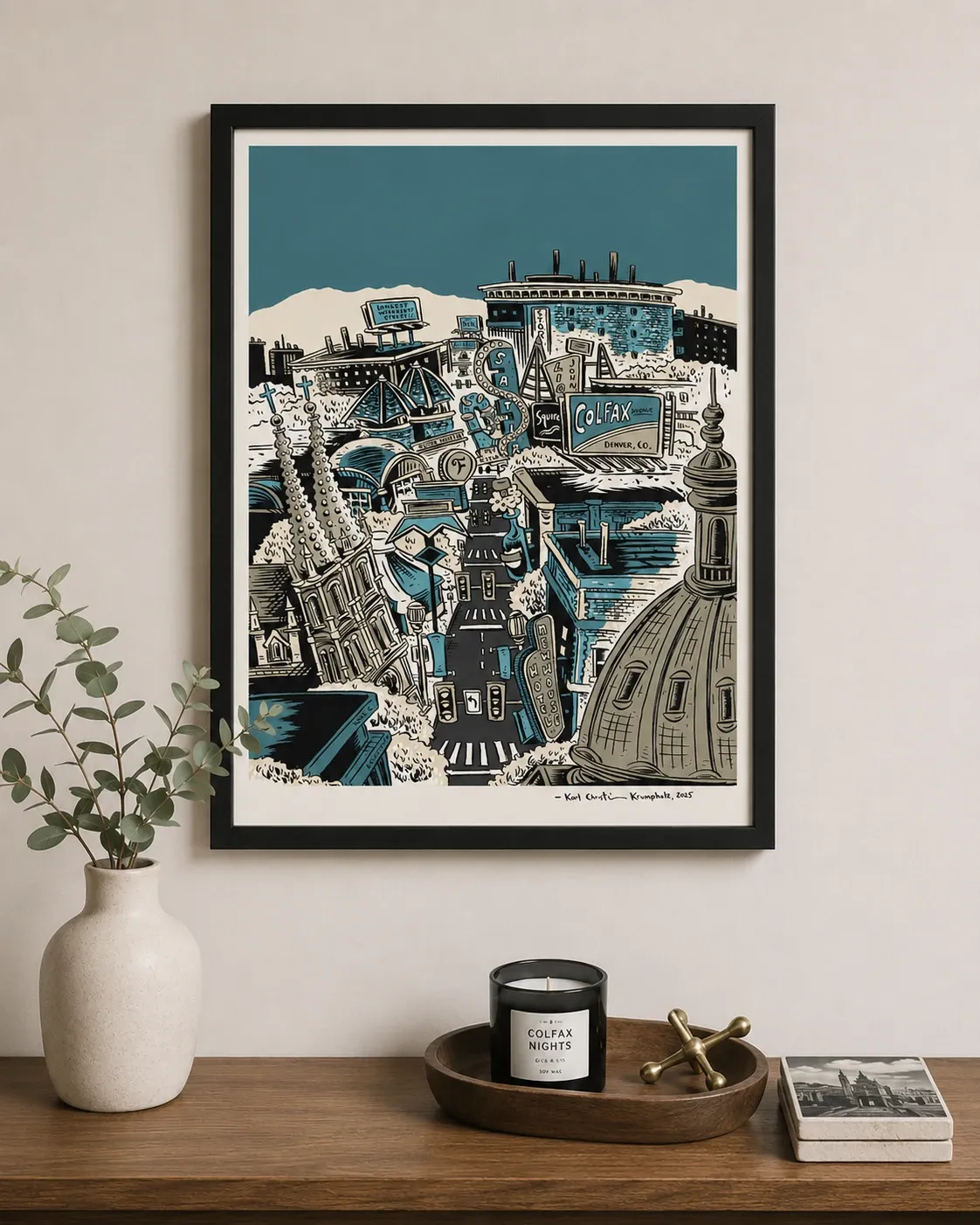 11 x 17 Above East Colfax Illustration By Karl Krumpholz