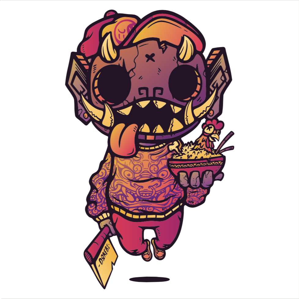 Chris Dokebi Stickers Chicken Bowl
