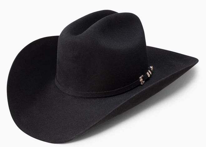 Resistol Logan Felt Hat 6x, Size: 6 3/4 -Black w/4-1/4in Crown