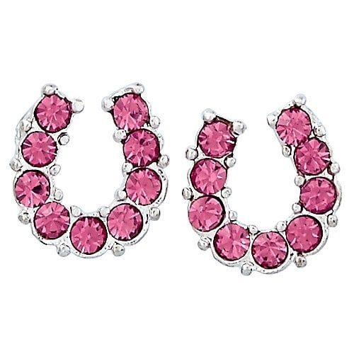 Earrings - Rhinestone Horseshoe