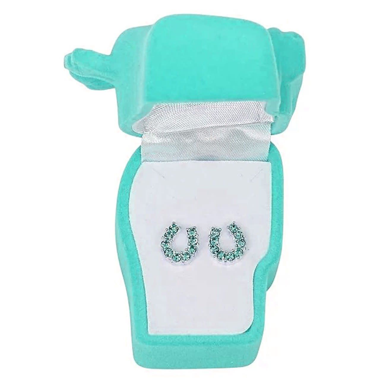 Earrings - Rhinestone Horseshoe