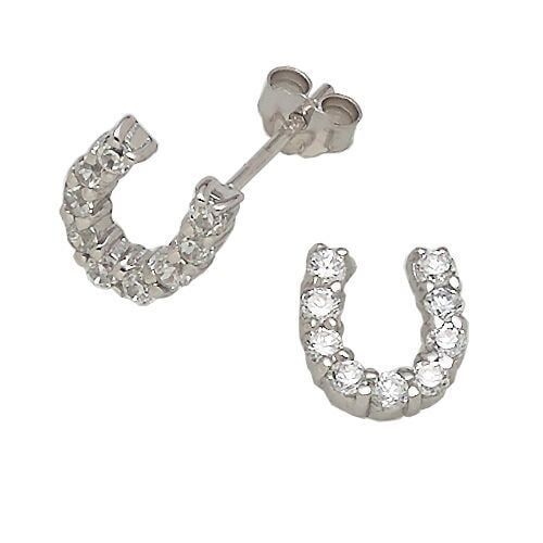 Earrings - Rhinestone Horseshoe