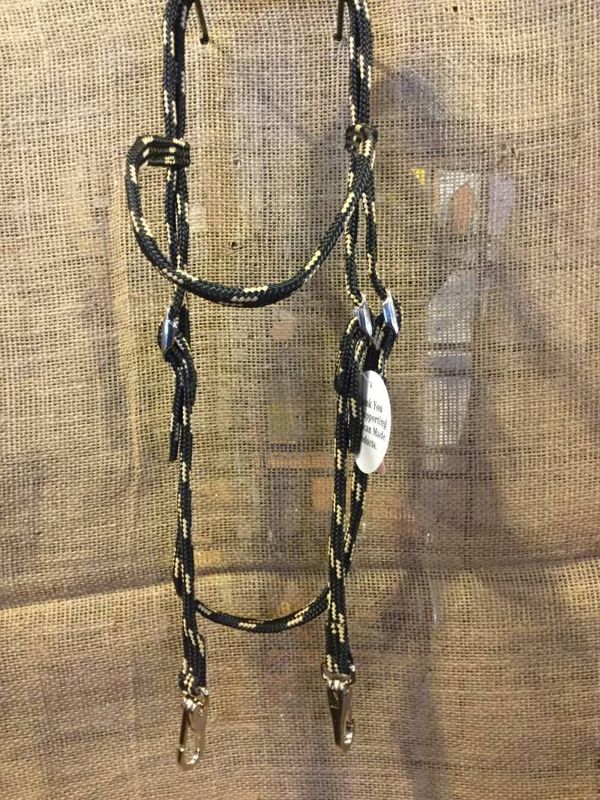 Flat Braid Browband Headstall w/Snaps 5/8"