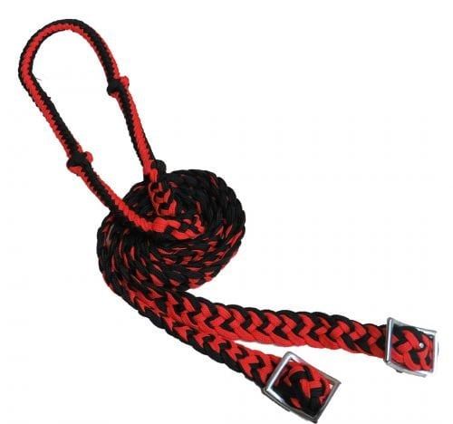 Nylon Braided Barrel Reins w/Easy Grip Knots
