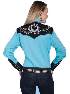 Women's Scully Horseshoe Embroidered Shirt