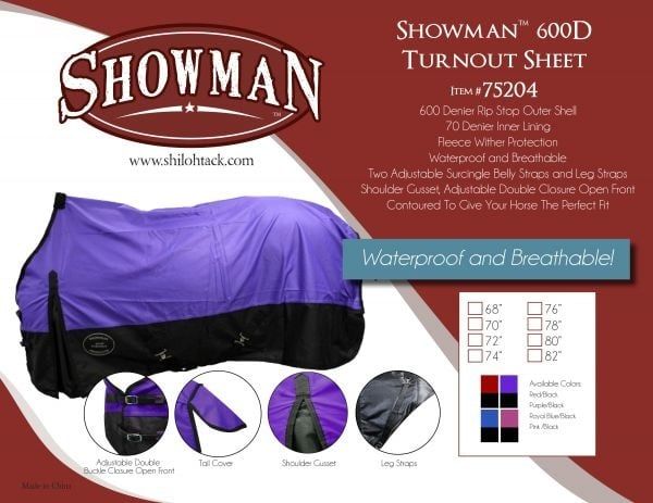 600D Waterpoof Turnout Sheet
