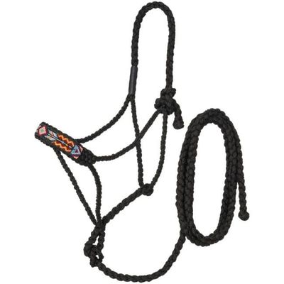 Beaded Mule Tape Halter with Lead